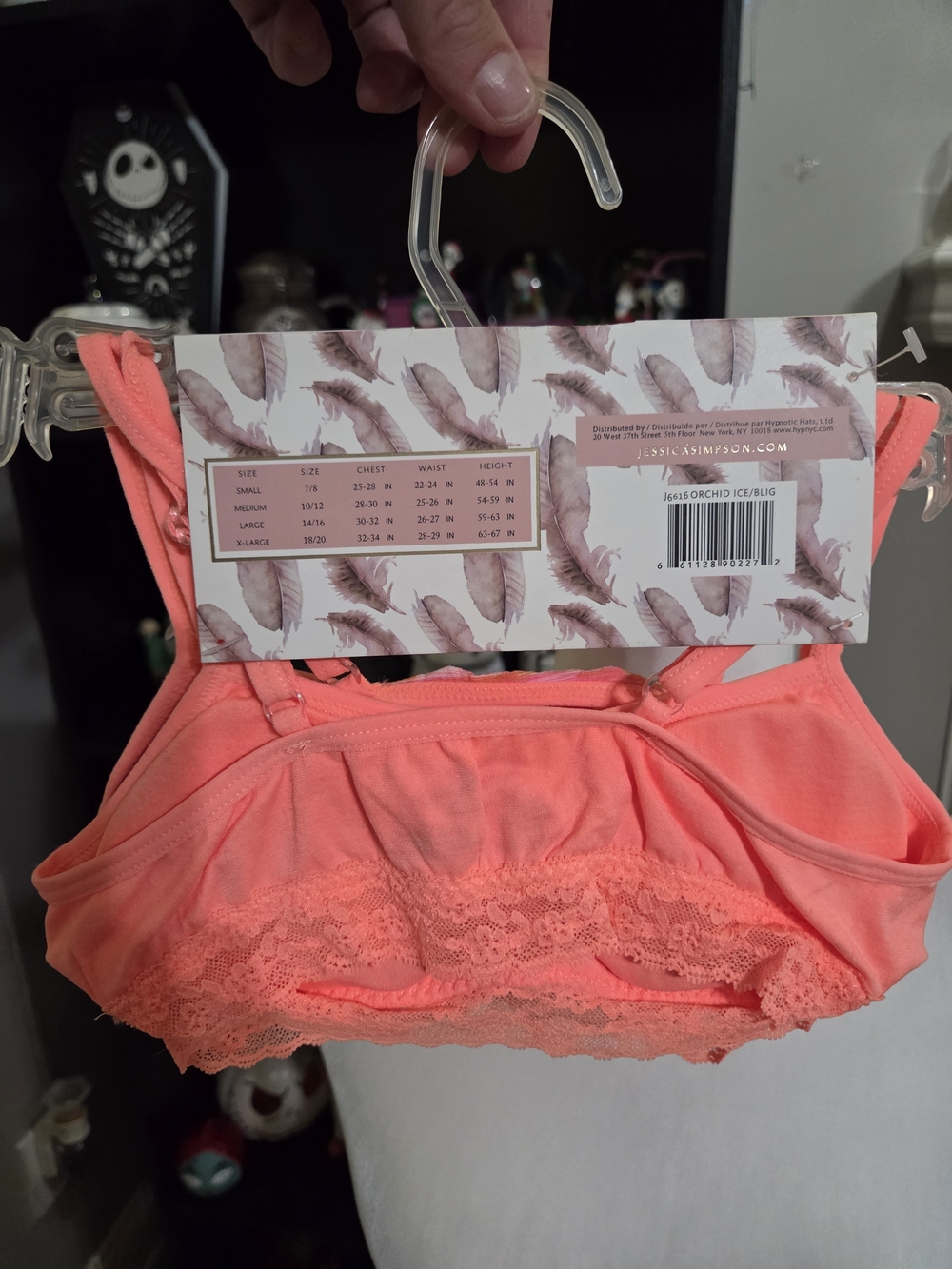 Jessica Simpson Kids Pink Coral Striped Seamless Bandeau - 2 Pack - Picture 2 of 2